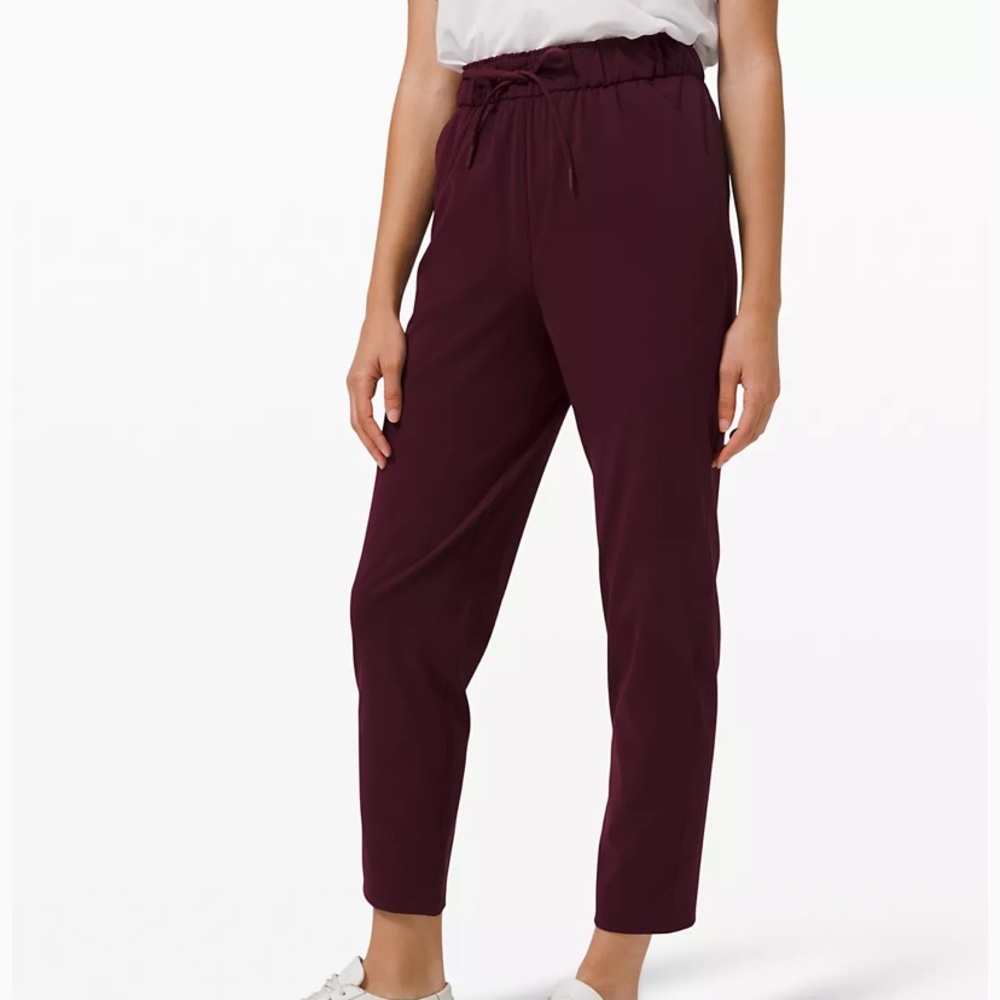 High rise stretch pants